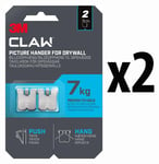 3M CLAW Drywall Plasterboard Picture Hangers Mirrors Frames & Home Decor 4 Pack