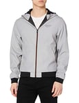 JACK & JONES Mens Seam Hooded Jacket Outerwear Top Light Grey XL