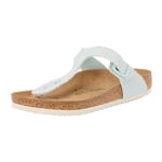 Birkenstock Femme Gizeh Surf Green Veg, Rough Canvas Flip-Flops, 38 EU