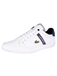 LacosteChaymon 0120 2 CMA Synthetic Trainers - White/Navy/Red