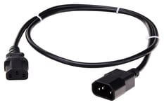 Cable Alimentation Rallonge Cordon IEC C13-C14 Male/Femelle PC TV LCD Ecran 2,5m