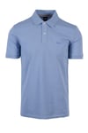 Hugo Boss Black Mens Pallas Polo Shirt Open Blue - Size Large