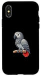 Coque pour iPhone X/XS Dessin animé Perroquet gris