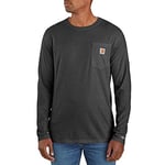 Carhartt Men's Force Relaxed Fit Midweight Long-Sleeve Pocket Work T-Shirt, Carbon Heather, M