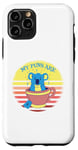 Coque pour iPhone 11 Pro Koala tasse à thé ludique drôle animal bleu koala humour