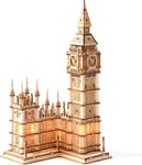 ROWOOD 3D Wooden Puzzle Big Ben Model Kit for Adults to build, DIY Wooden