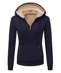 GEEK LIGHTING Sweat à Capuche Femme Polaire Chaud Veste Femme Chic et Elegant Sweatshirt à Capuche Femme Zippé Veste Hoodie Jacket Chaud Automne Hiver S-2XL