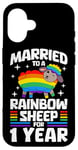 iPhone 16 1 Year Married Gay Lesbian LGBTQ 1st Wedding Anniversary Case