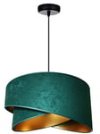 FKL DESIGN Home Deco Lampe de plafond, lampe suspendue, lampe suspendue, boule, noir, gris, blanc, TAD31-DG