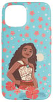 Coque pour iPhone 15 Disney Moana 2 Brave Pose Colorful Floral Retro Portrait