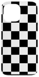 iPhone 13 Pro Max Black and White Checkered Plaid Checkerboard Pattern Case Case