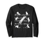 Harmonicist Cats for Cat loving Harmonica player Long Sleeve T-Shirt