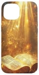 iPhone 15 Catholicism Open Bible Rays Spiritual Divine Case