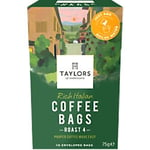 Taylors of Harrogate Coffee Bags Ground Almond, Dark Chocolate Arabica Pack of 10