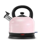 XYY Electric Kettle, Whistling Kettle, Rapid Boil, Automatic Switch Off, 2 Litre, 1500 W Kettle Electric Cordless, Pink