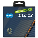 KMC DLC12 Black/Orange Waxed 126L chain