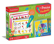 Clementoni Sapientino - Le stylo parlant 1000 Quiz, jeu éducatif électronique 3-6 ans, 64 activités et 32 cartes pour l'apprentissage de lettres et chiffres, fabriqué en Italie, langue italienne,