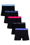 French Connection Mens Blue 5 Pack Fcuk Cotton Boxers - Size Medium