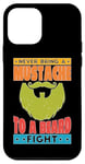 Coque pour iPhone 12 mini Never Bring A Mustache To A Beard Fight Funny Beard Battle