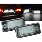 LED-nummerplåtsbelysning 18 SMD för Audi A3/S3/A4/S4/A5/S5/A6/S6/A8/S8/Q7-WELLNGS