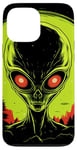 Coque pour iPhone 13 Pro Max Tête d'extraterrestre verte mignonne visage OVNI || Alien