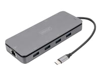 Digitus - Dockingstasjon - Usb-C - Vga, Hdmi - Gige