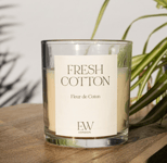 Fresh Cotton Scented Candle Jar Glass Home Decor Boxed Scent Gift Fragrance 8cm