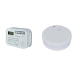 STATUS Monoxide Alarm | Home Carbon Monoxide Detector including Batteries | SDCMA3XAA1PB4 & 9 V Photoelectric Smoke Alarm