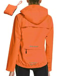 BALEAF bike jacket femmes veste de pluie imperméable respirant randonnée veste d'été coupe - vent veste extérieure veste légère résistante aux intempéries veste de vélo Orange L