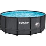 Funsicle - Piscine tubulaire ronde noire ؠ3,66m x h1,22m Noire Noire