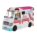 Barbie - Coffret Véhicule Médical avec ambulance et clinique - Poupée Mannequ...