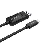 UNITEK 1.8m 8K USB-C to DisplayPort 1.4 Bi-Directional Cable. Supports HDR10, 7.1 Channel System, VR &amp; 3D. Plug &amp; Play. Black Colour.  V1146A