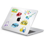 EooCoo Case Compatible for M3 M2 MacBook Air 13 inch A3113 A2681, 2022 2024 Release, Clear Plastic Hard Shell Air 13.6" Cover & 5D DIY Diamond Art Kits, Smooth Shiny Surface, Music Symbol