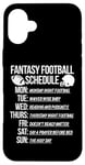 Coque pour iPhone 16 Plus Calendrier drôle de football fantastique