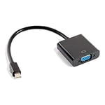 lanberg '(Black Ad Decorative Mini DisplayPort 1.2 (Mini DP) Male to VGA 15 Pin Female Adaptor with Cable Black