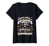 Fabulous Stepmother Funny Stepmother of the Bride Groom V-Neck T-Shirt