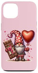 iPhone 13 Pink Valentines Day Gnome Accessories Valentines Chocolate Case