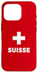 iPhone 16 Pro Switzerland Flag Suisse Swiss Schweiz White Red Case