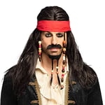 Boland 86343 - Perruque Pirat Tobias avec bandana, barbe, moustache et perles, cheveux artificiels, coiffure, bandit, brigand, capitaine, accessoire, fête à thème, carnaval