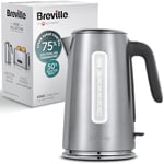 Breville Edge Low Steam Kettle | 1.7L | 3kW Fast & Quiet Boil Kettle | Energy efficient | Brushed Stainless Steel [VKT236]
