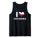 I Love Czech Republic Czech Flag Heart Czech Pride Tank Top