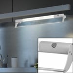 Etc-shop - Lampe de cuisine lampe sous meuble lampe de cuisine, aluminium brossé moderne à 3 lampes, 3x halogène G4 blanc chaud, LxPxH 59x7,5x10,3cm