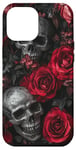 Coque pour iPhone 12 Pro Max Rose Esthétique Roses Crânes Crâne Art Gothique