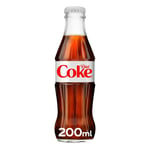 COCA-COLA DIET COKE 24 X 200ML BOTTLES CARBONATED LOW CALORIE SOFT DRINKS