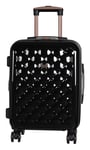 IT Luggage Expandable 8 Wheel Hard Cabin Suitcase - Black Small