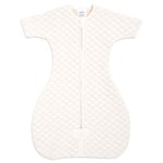 aden + anais - Gigoteuse Bébé à Manches Ajustées, 100% Coton avec rembourrage en Polyester, Fermeture Éclair intégrée, Adaptée pour les Nouveaux-nés, 1.5 TOG, Fille de 0 à 3 Mois, Crème & Rose