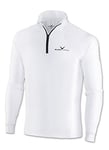 Black Crevice Col roulé de Ski à Zip pour Homme BCR11203, Mixte, Skirolli, Blanc/Noir, L