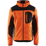 Finish - blaklader Veste tricotée à capuche - 4930 - Orange / Noir - xl - Orange / Noir