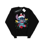 Disney Herr Lilo And Stitch Julbelysning Sweatshirt XL Svart Black XL