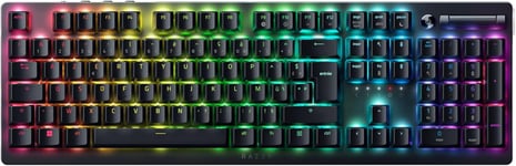 DeathStalker V2 Pro (Switches Rouges) - Clavier Gamer Optique Sans-Fil à Profil Bas (Switches Optiques Linéaires et Silencieux, Sans-Fil HyperSpeed, Bluetooth 5.0) Clavier AZERTY | Noir